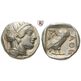 Attika, Athen, Tetradrachme 2. Hälfte 5.Jh. v.Chr., vz