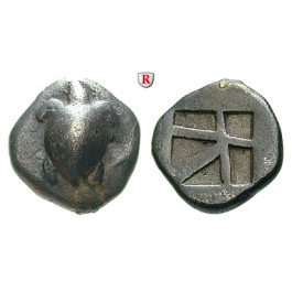 Aigina, Drachme um 480-457 v.Chr., ss+