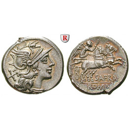 Römische Republik, Spurius Afranius, Denar 150 v.Chr., vz+