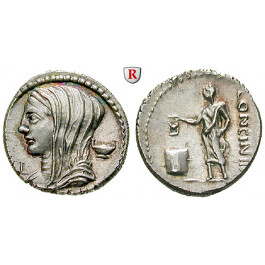 Römische Republik, L. Cassius Longinus, Denar 78 v.Chr., st