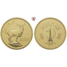 Pakistan, 3000 Rupees 1976, 30,1 g fein, st