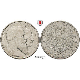 Deutsches Kaiserreich, Baden, Friedrich I., 2 Mark 1906, G, ss, J. 34