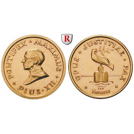Vatikan, Pius XII., Goldmedaille o.J., 7,15 g fein, vz