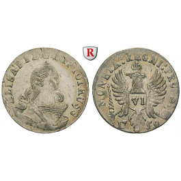 Russland, Elisabeth, 6 Groschen 1759, ss-vz