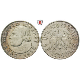 Drittes Reich, 5 Reichsmark 1933, Luther, E, ss, J. 353