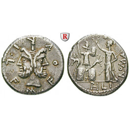 Römische Republik, M. Furius, Denar 119 v.Chr., ss-vz