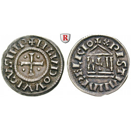 Karolinger, Ludwig der Fromme, Denar, ss+