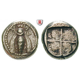 Ionien, Ephesos, Drachme 500-420 v.Chr., ss+