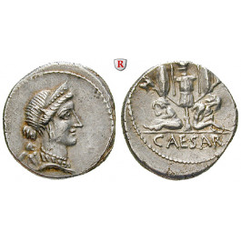 Römische Republik, Caius Iulius Caesar, Denar 46-45 v.Chr., ss-vz
