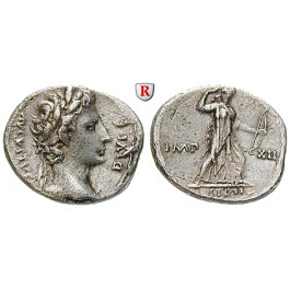 Römische Kaiserzeit, Augustus, Denar 10 v.Chr., ss