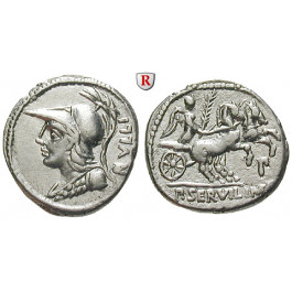 Römische Republik, P. Servillus Rullus, Denar 100 v.Chr., ss-vz