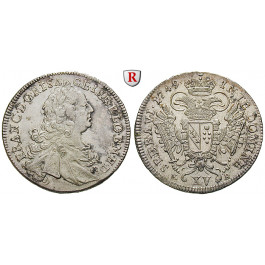 Römisch Deutsches Reich, Franz I., 15 Kreuzer 1749, f.vz/vz-st