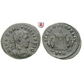 Römische Kaiserzeit, Constantius I., Follis 307-308, vz