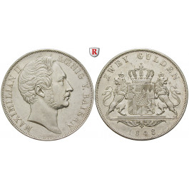 Bayern, Königreich, Maximilian II., Doppelgulden 1849, ss-vz