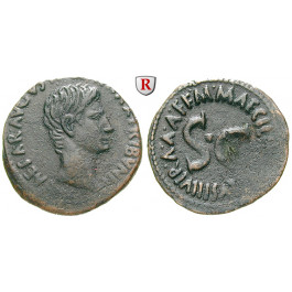 Römische Kaiserzeit, Augustus, As 7 v.Chr., ss+