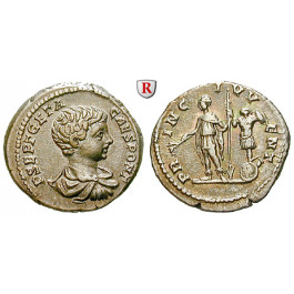 Römische Kaiserzeit, Geta, Caesar, Denar 199-202, vz/ss-vz
