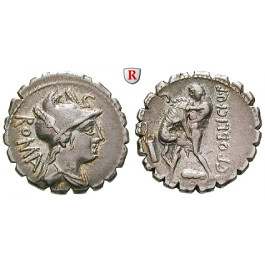 Römische Republik, C. Poblicius, Denar, serratus 80 v.Chr., f.vz