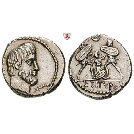 Römische Republik, L. Titurius Sabinus, Denar 89 v.Chr., vz