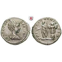 Römische Kaiserzeit, Geta, Caesar, Denar 199-202, f.vz