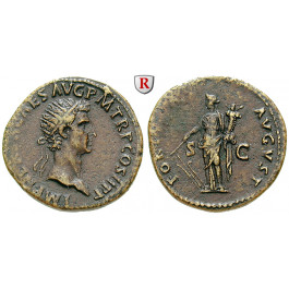 Römische Kaiserzeit, Nerva, Dupondius 96, ss+