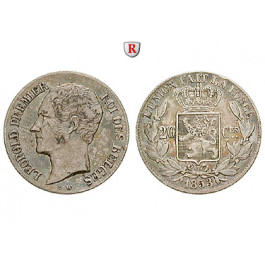 Belgien, Königreich, Leopold I., 20 Centimes 1853, ss-vz