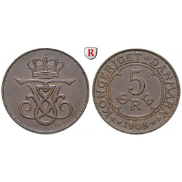 Dänemark, Christian IX., 5 Öre 1908, vz
