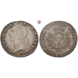 Frankreich, Louis XV., Ecu au bandeau 1767, ss+