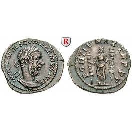 Römische Kaiserzeit, Macrinus, Denar 217, vz+