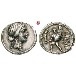 Römische Republik, Caius Iulius Caesar, Denar 47-46 v.Chr., ss-vz