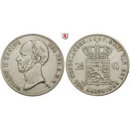 Niederlande, Königreich, Willem II., 2 1/2 Gulden 1847, ss