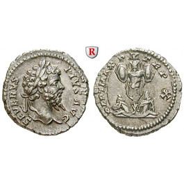 Römische Kaiserzeit, Septimius Severus, Denar 201, f.vz