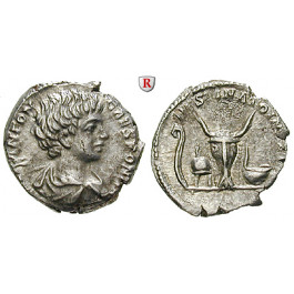 Römische Kaiserzeit, Caracalla, Caesar, Denar 198, ss-vz/vz