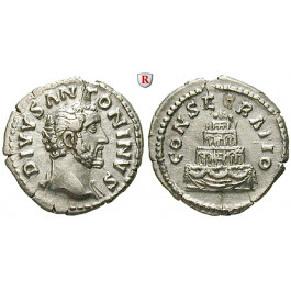 Römische Kaiserzeit, Antoninus Pius, Denar nach 161, ss-vz
