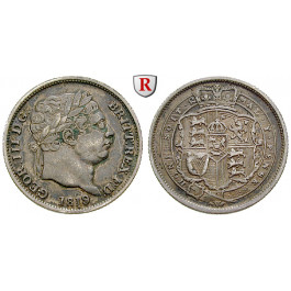 Grossbritannien, George III., Shilling 1819, ss+