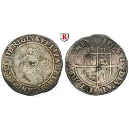 Grossbritannien, Elizabeth I., Sixpence 1561, s+