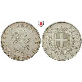 Italien, Königreich, Vittorio Emanuele II., 2 Lire 1863, ss-vz