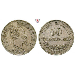 Italien, Königreich, Vittorio Emanuele II., 50 Centesimi 1863, ss-vz