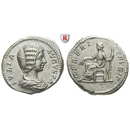 Römische Kaiserzeit, Julia Domna, Frau des Septimius Severus, Denar 200, vz