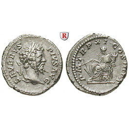 Römische Kaiserzeit, Septimius Severus, Denar 199, vz