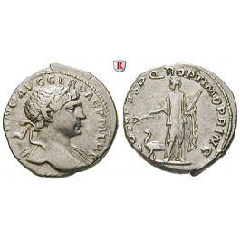 Römische Kaiserzeit, Traianus, Denar 103-111, ss-vz