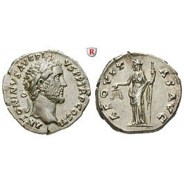 Römische Kaiserzeit, Antoninus Pius, Denar 140-143 v.Chr., vz