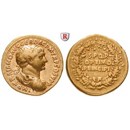 Römische Kaiserzeit, Traianus, Aureus 107, ss-vz