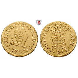 Spanien, Ferdinand VI., 1/2 Escudo 1747, ss