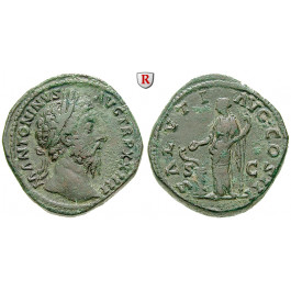 Römische Kaiserzeit, Marcus Aurelius, Sesterz 170, ss-vz