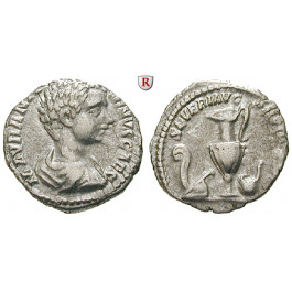 Römische Kaiserzeit, Geta, Caesar, Denar 198-200, ss+