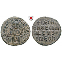 Byzanz, Leo VI., der Weise, Follis 889-908, vz