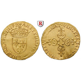 Frankreich, Henri III., Ecu d´or au soleil, ss