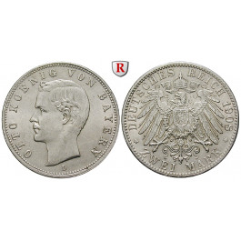 Deutsches Kaiserreich, Bayern, Otto, 2 Mark 1908, D, vz/vz-st, J. 45