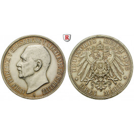 Deutsches Kaiserreich, Mecklenburg-Strelitz, Adolf Friedrich V., 3 Mark 1913, A, vz, J. 92