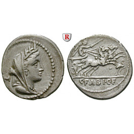 Römische Republik, C. Fabius, Denar 102 v. Chr., ss+